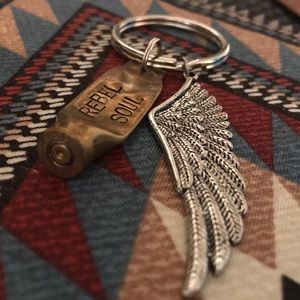 Bullet Casing Keychain - Rebel Soul w/ wing